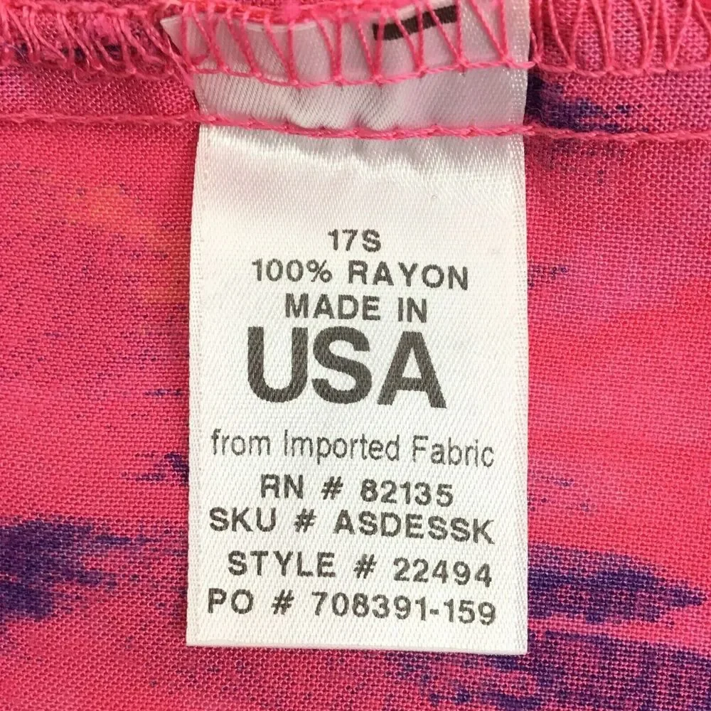 Fresh Produce Dress Size XS-Small Aztec Print Pink Rayon Open Sleeves #22494 - Picture 8 of 8